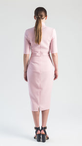 Venus V-Neck Stretch Double Wool Dress