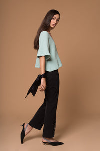 Antigua Mint Cotton Gauze Top