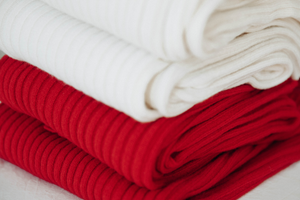 Ivory Italian Cashmere Blend Rib Knit Sweater Matching Set